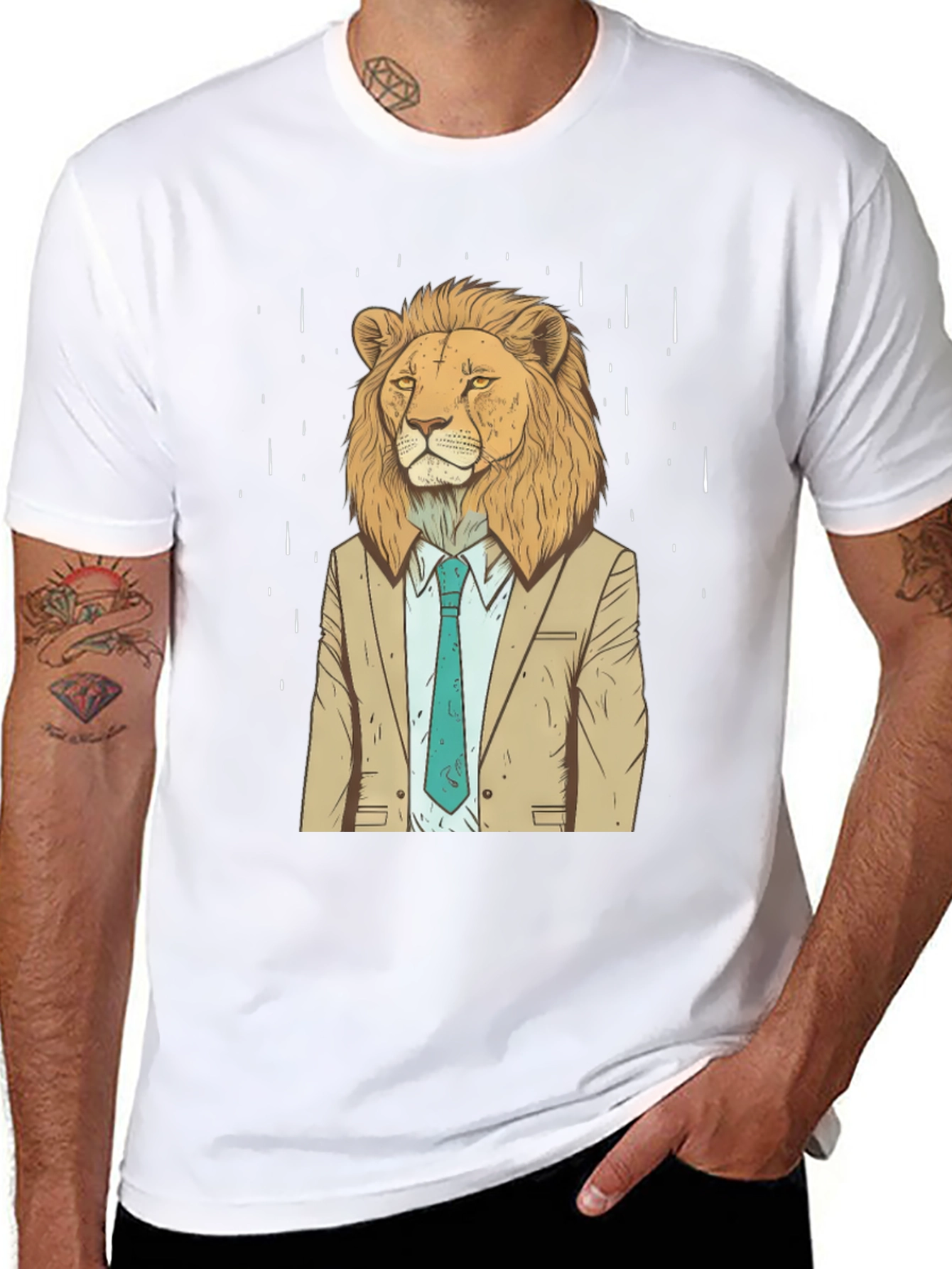 Lion Suit T-Shirt - Cool Animal Graphic Tee