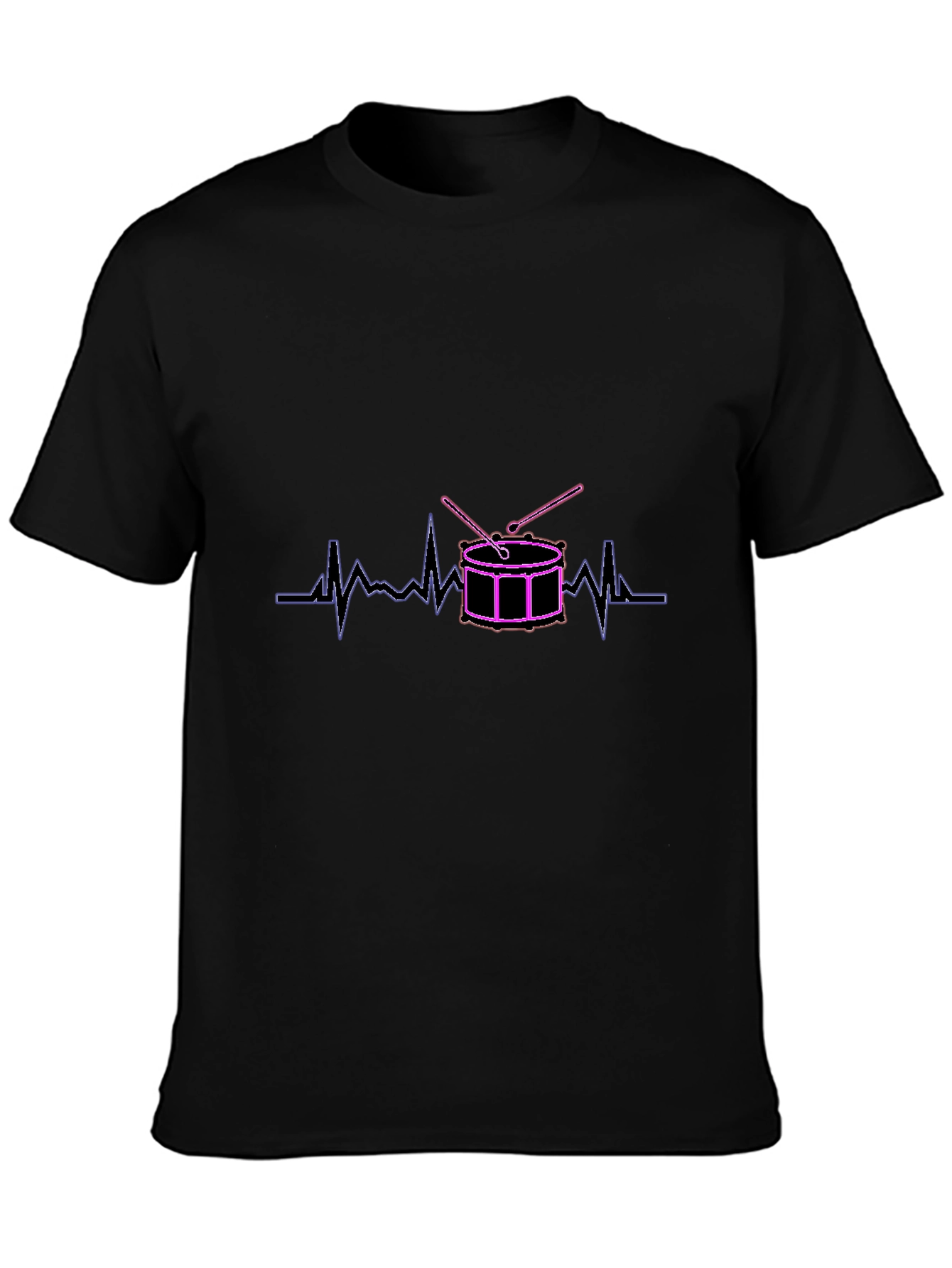Drum Heartbeat Black T-Shirt