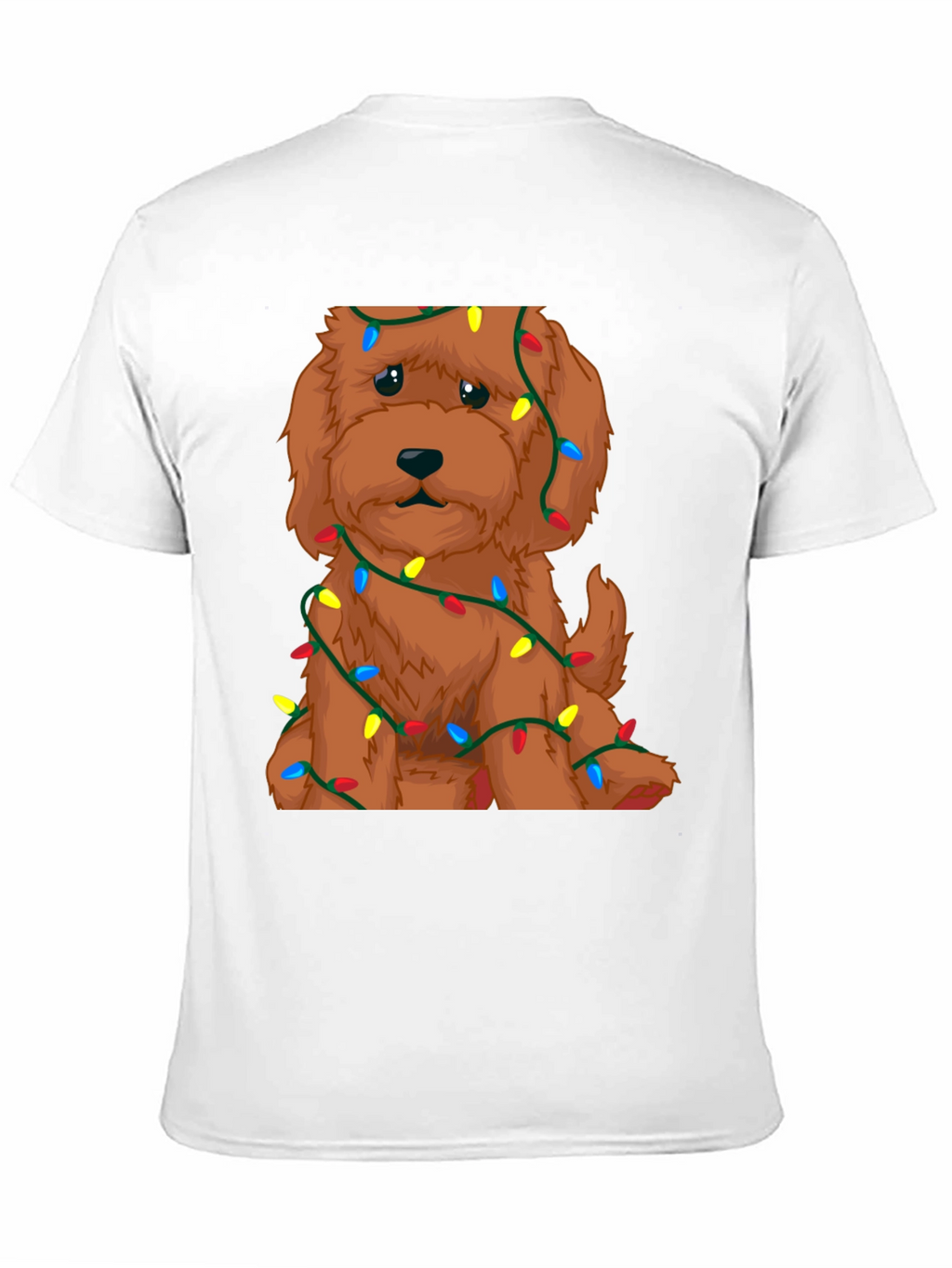Cute Dog Christmas Lights Graphic T-Shirt