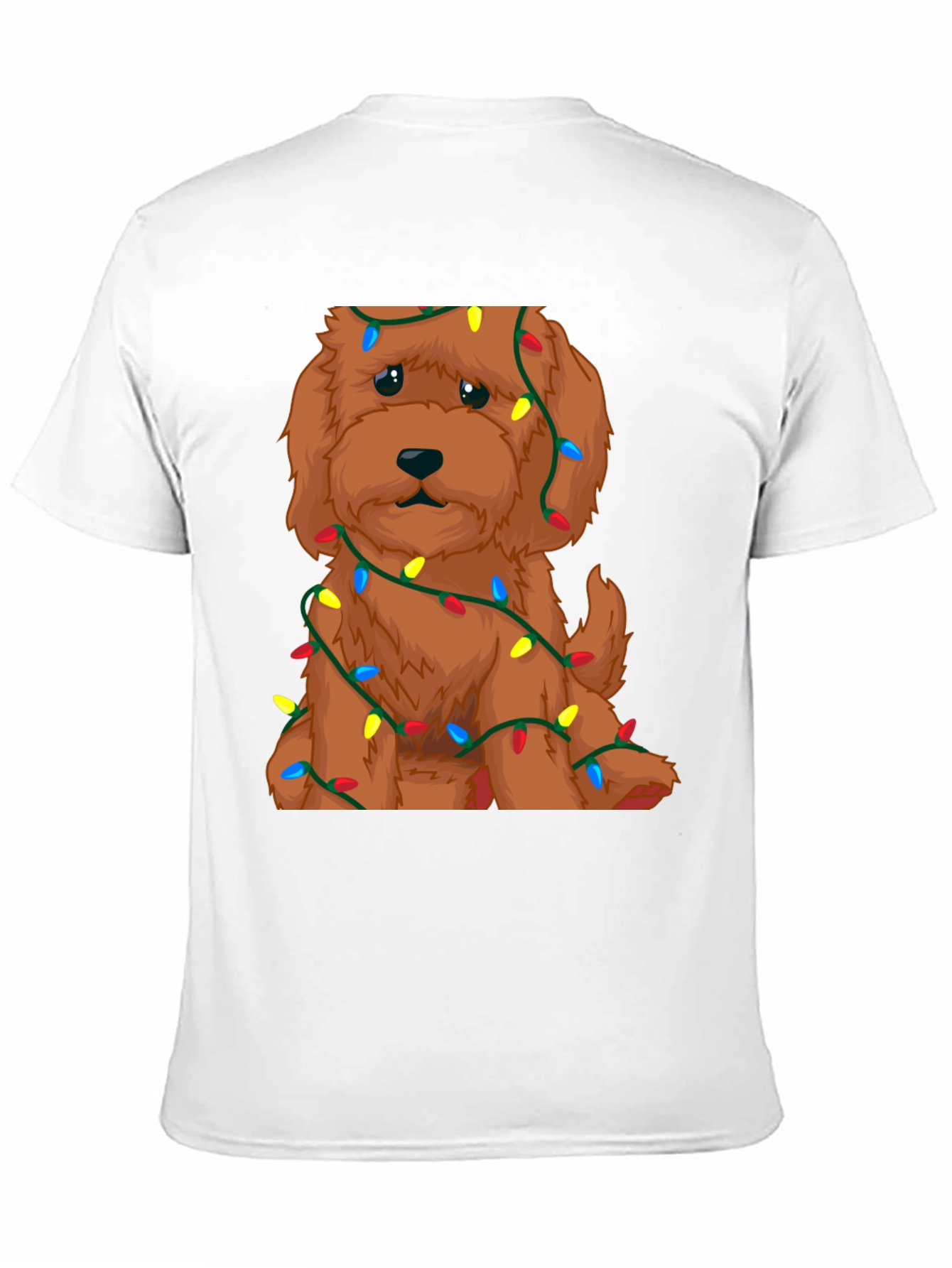 Cute Dog Christmas Lights Graphic T-Shirt