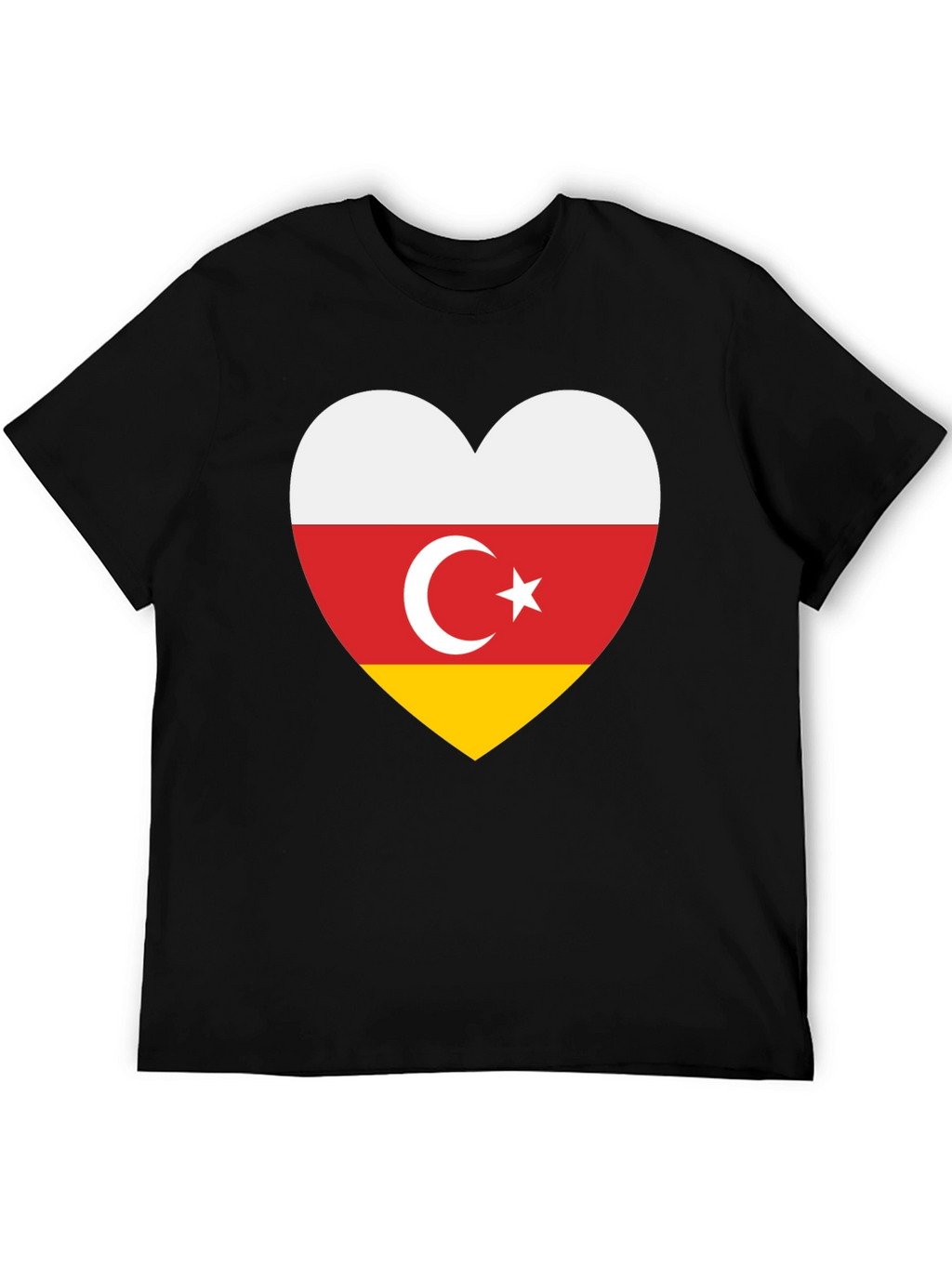 South Ossetia Flag Heart T-Shirt