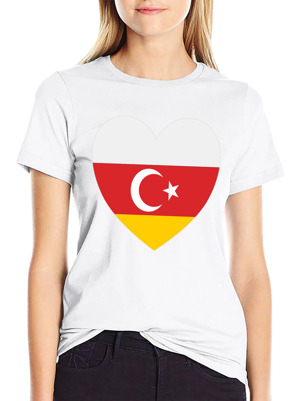 South Ossetia Flag Heart T-Shirt
