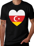 South Ossetia Flag Heart T-Shirt