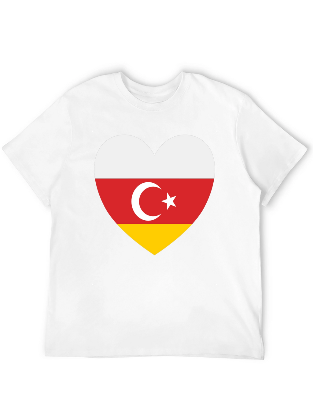 South Ossetia Flag Heart T-Shirt