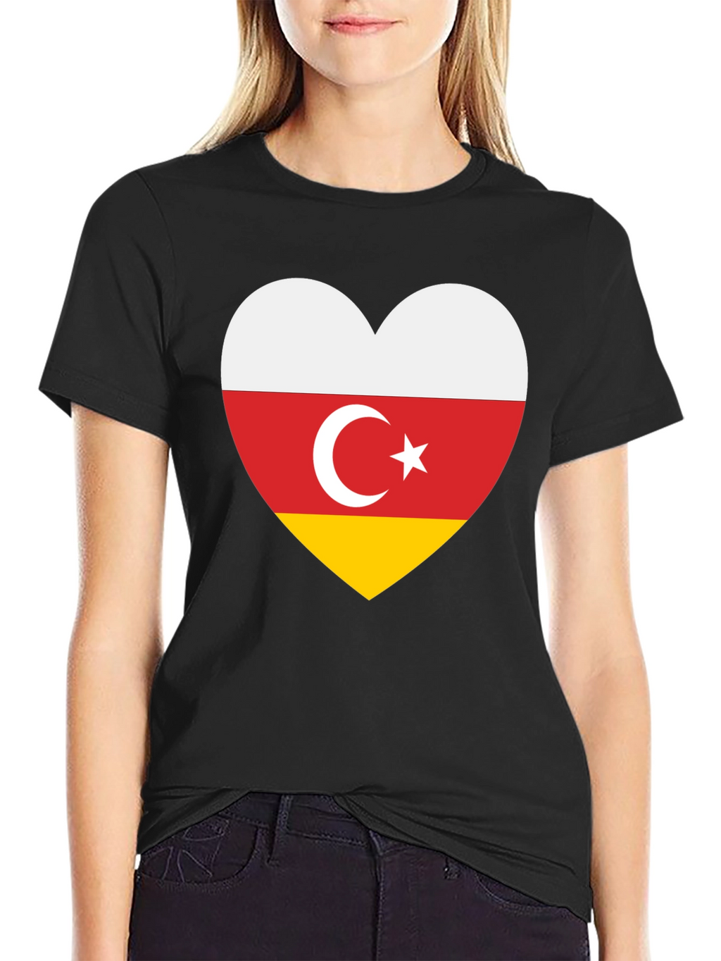 South Ossetia Flag Heart T-Shirt