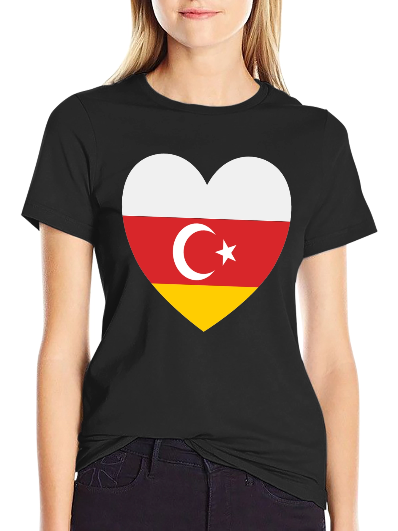 South Ossetia Flag Heart T-Shirt