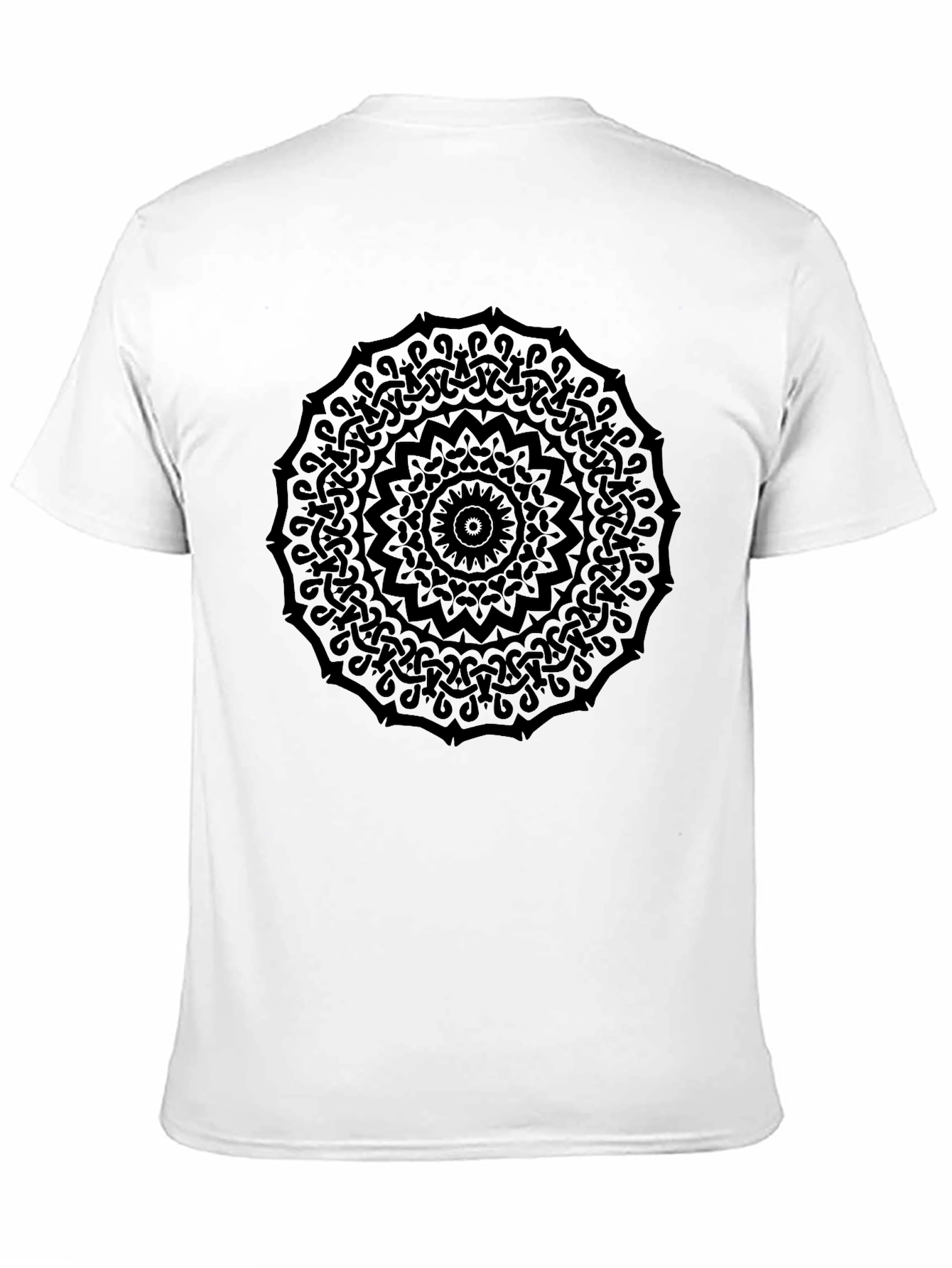 Mens Black Mandala Graphic Tee
