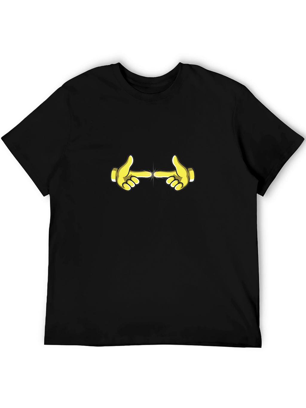 Funny Hand Gesture Black T-Shirt