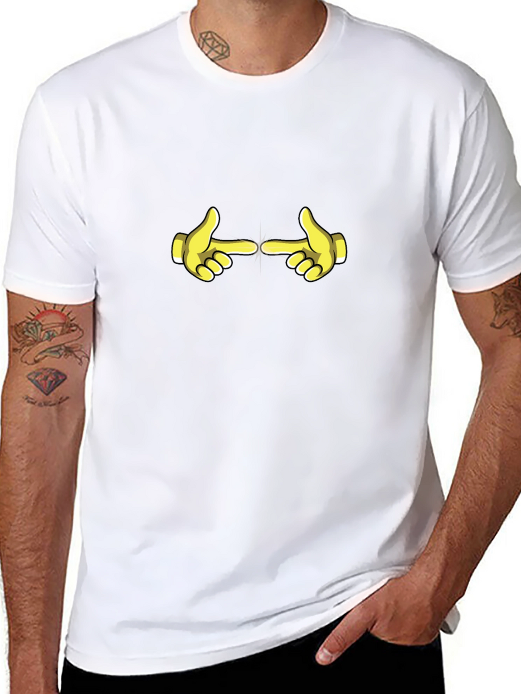 Funny Hand Gesture Black T-Shirt