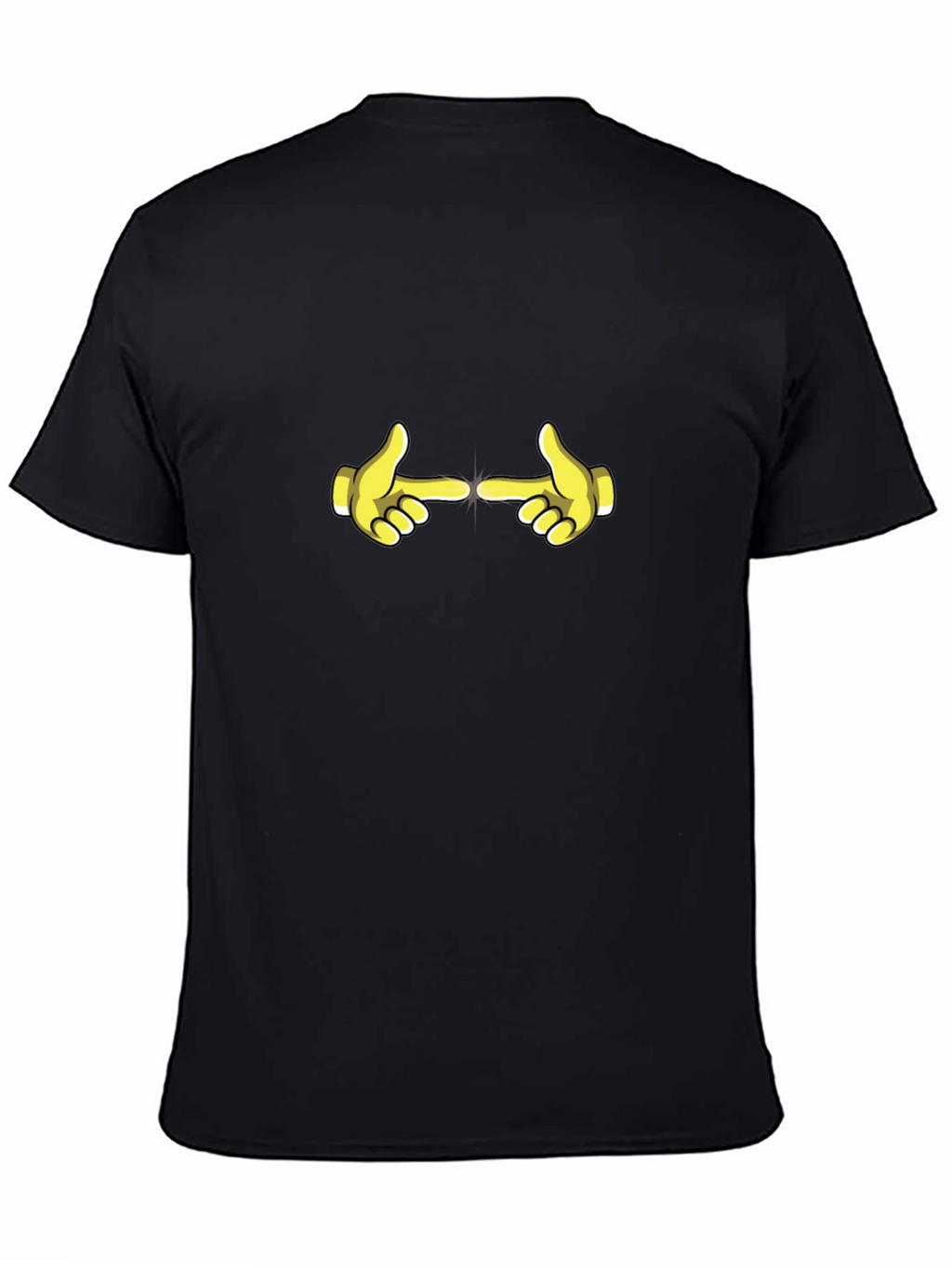 Funny Hand Gesture Black T-Shirt