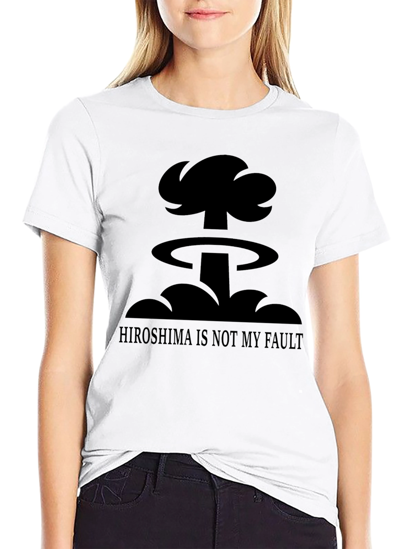 Humorous Hiroshima is Not My Fault Graphic T-Shirt