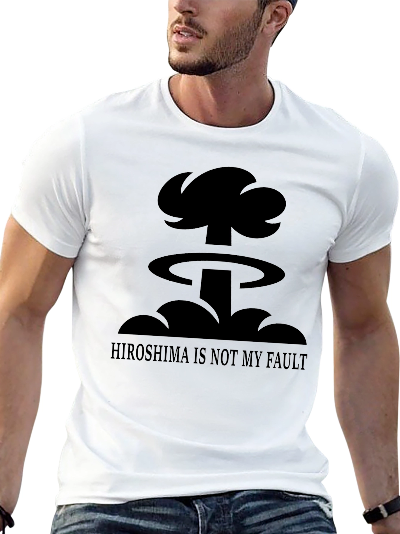 Humorous Hiroshima is Not My Fault Graphic T-Shirt