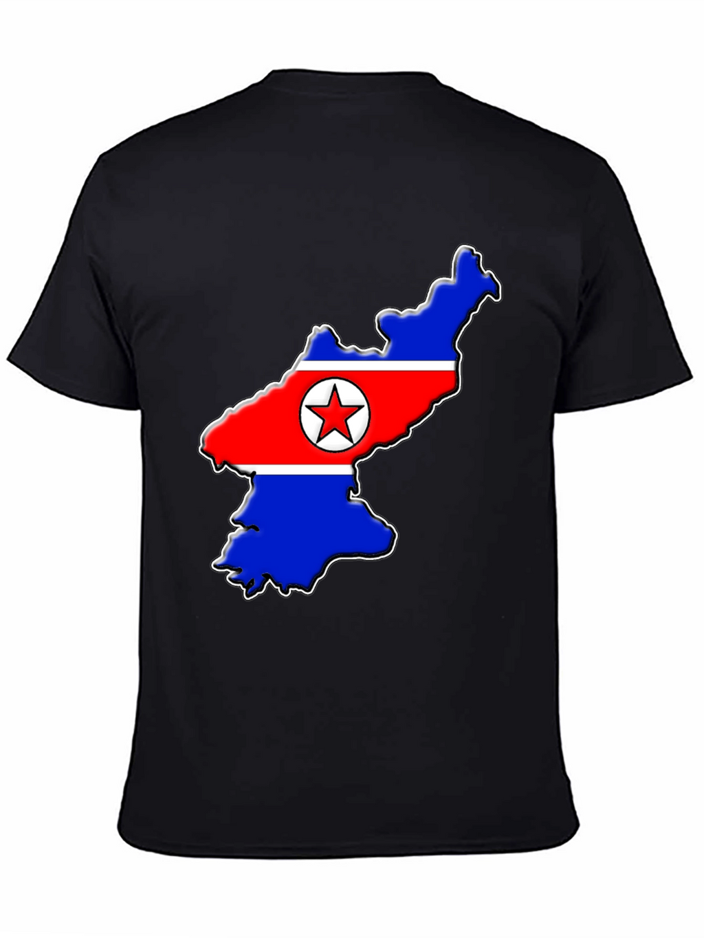 North Korea Flag Map T-Shirt
