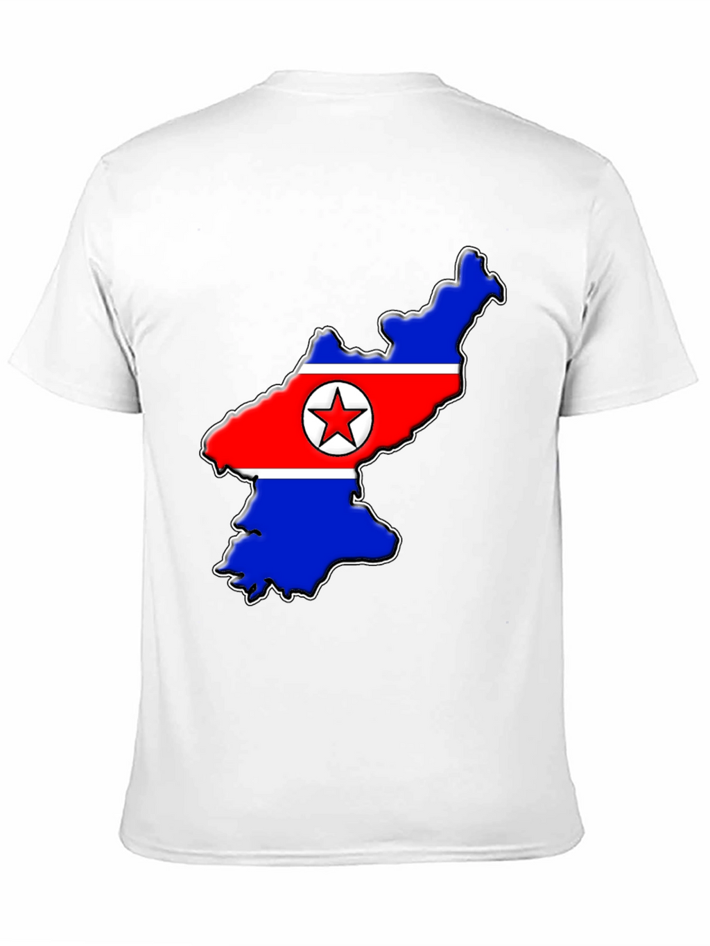 North Korea Flag Map T-Shirt
