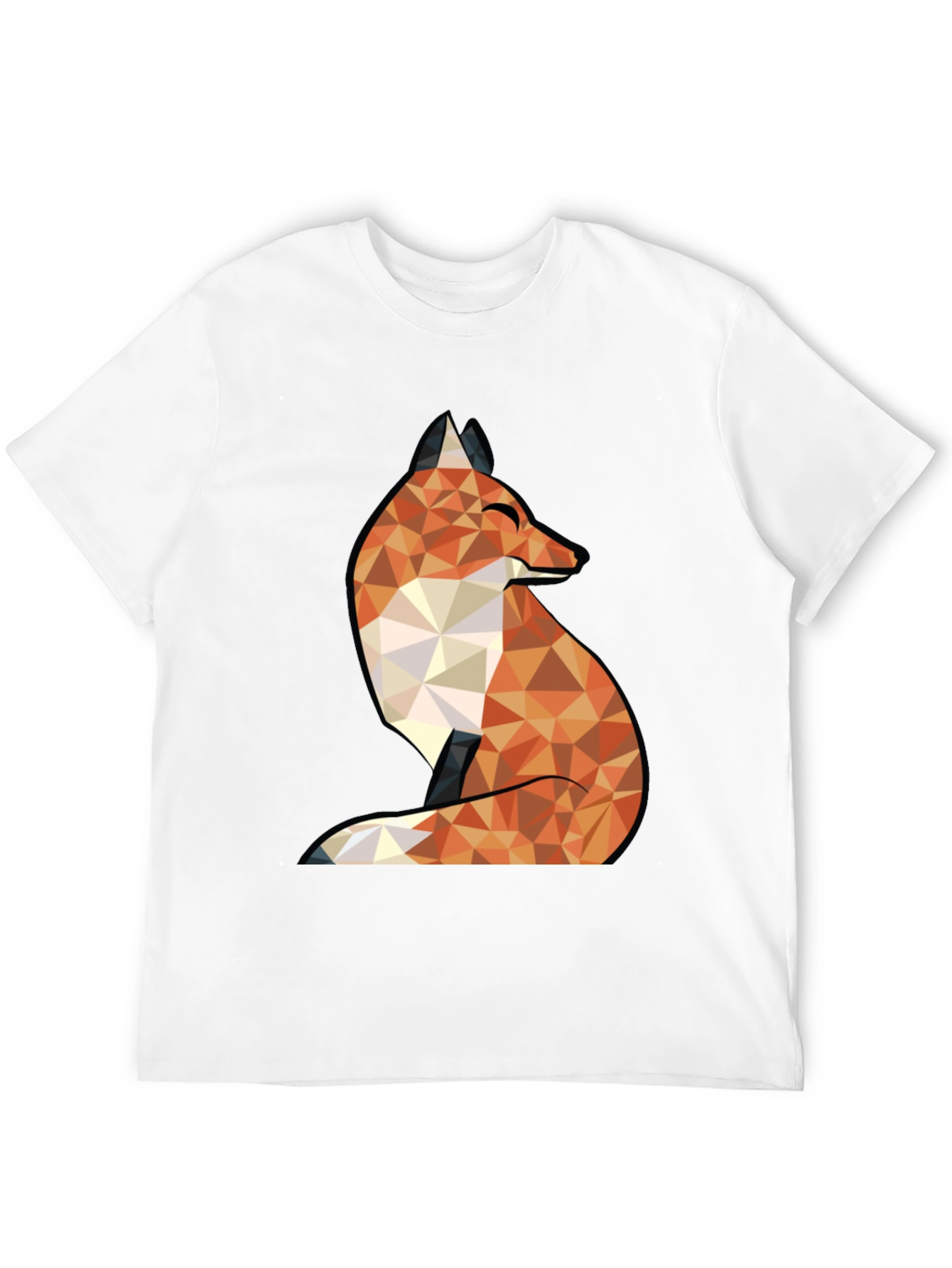 Geometric Fox Graphic Tee - Stylish & Unique Design