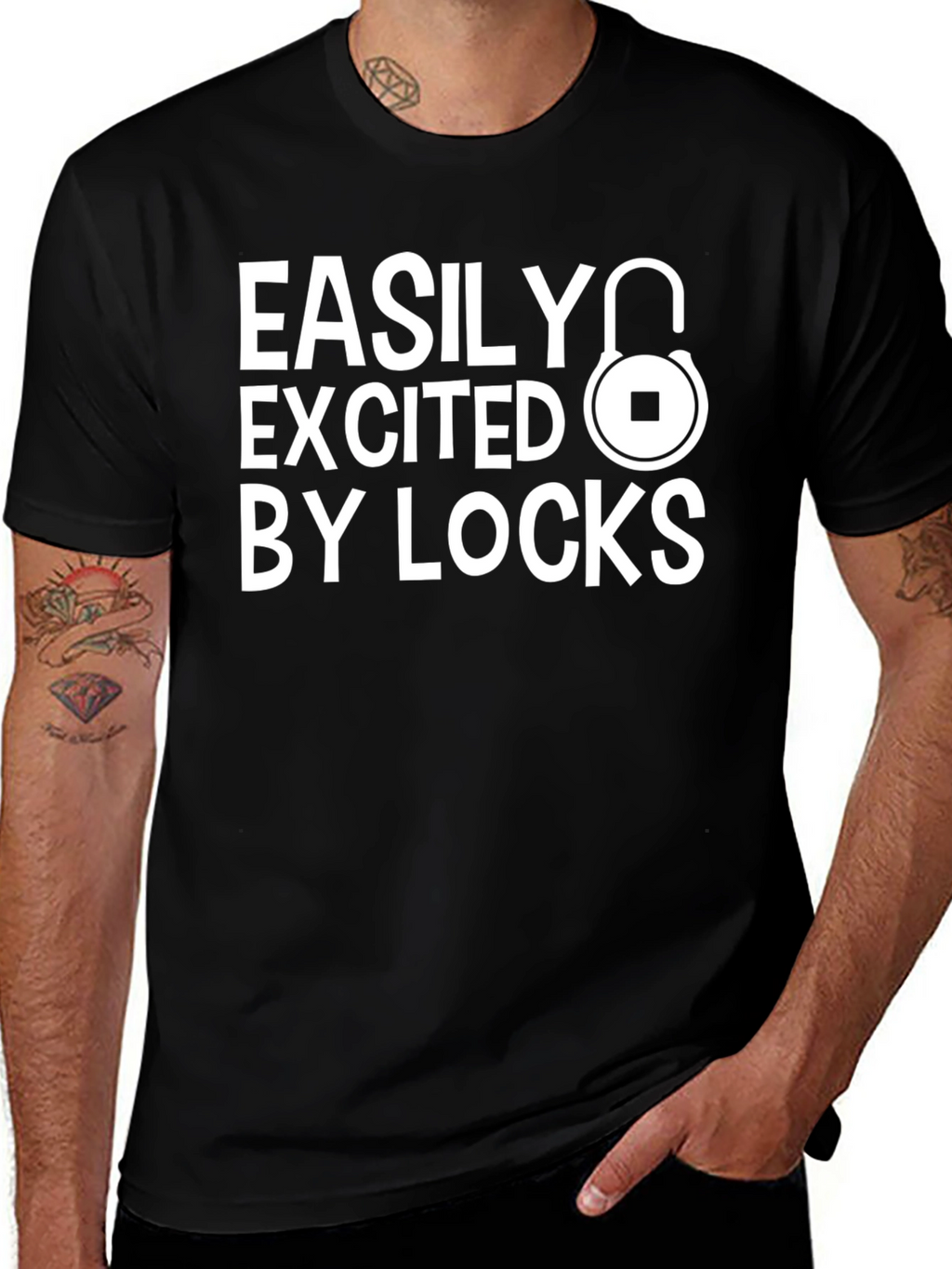 Easily Excited By Locks Graphic T-Shirt