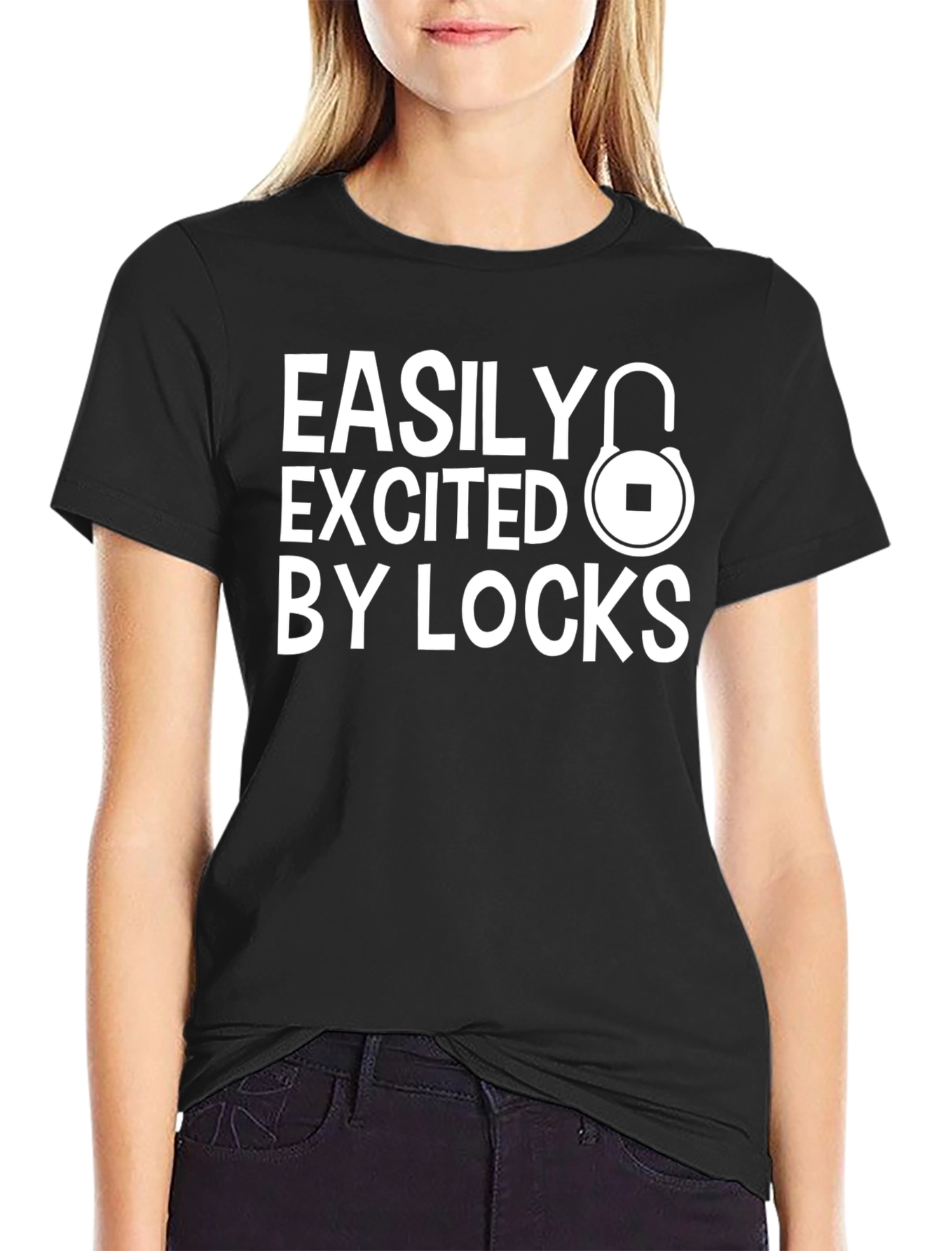 Easily Excited By Locks Graphic T-Shirt