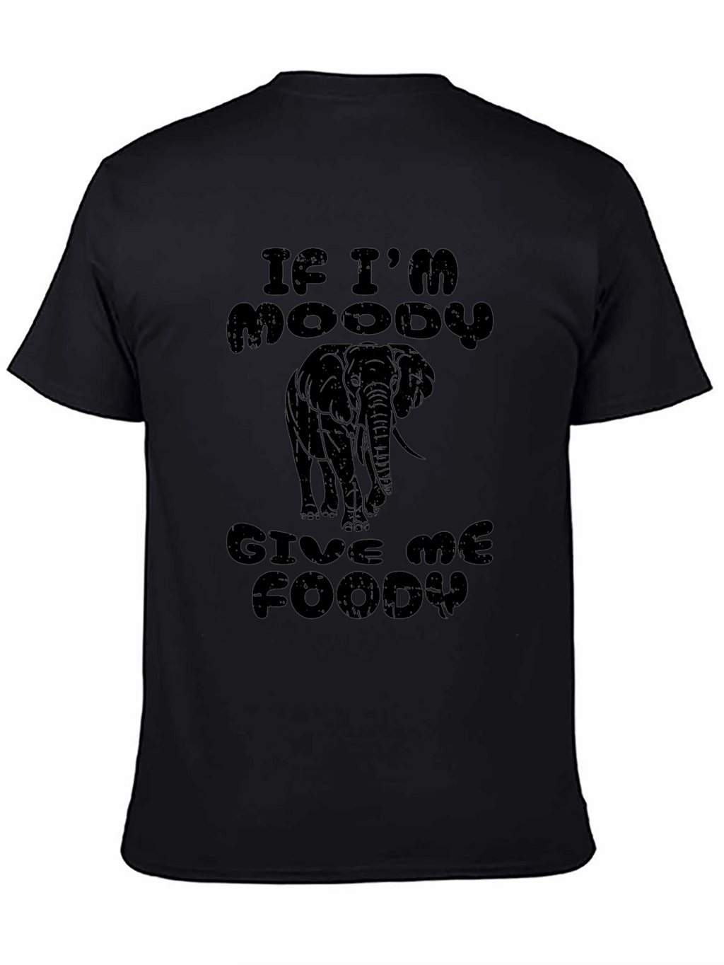 Moody Elephant Graphic Print Mens Tee