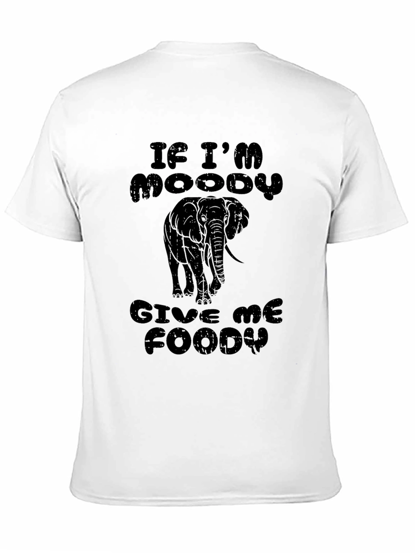 Moody Elephant Graphic Print Mens Tee