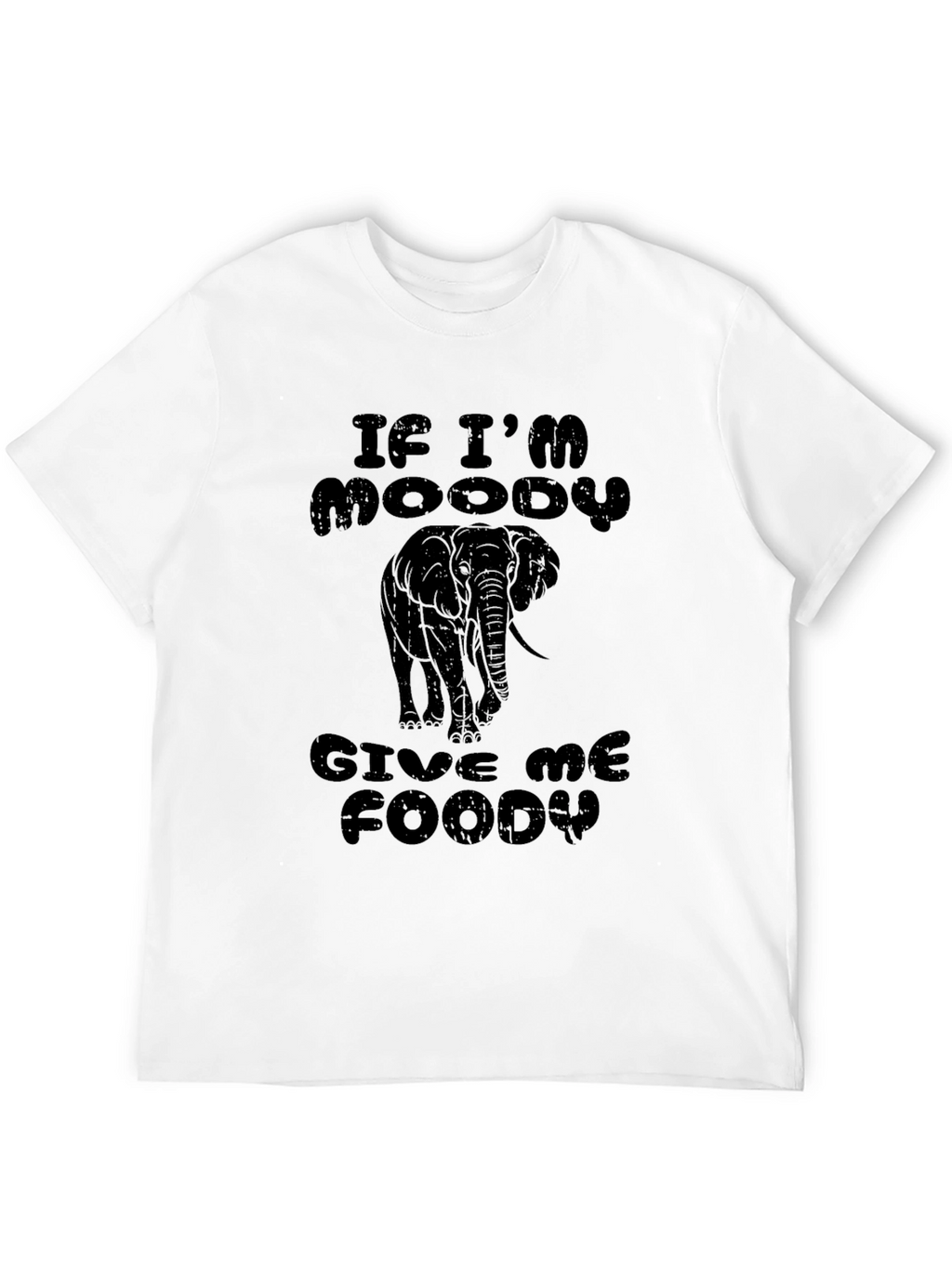 Moody Elephant Graphic Print Mens Tee