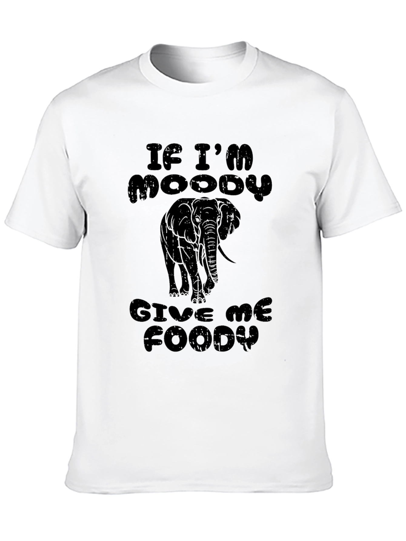 Moody Elephant Graphic Print Mens Tee
