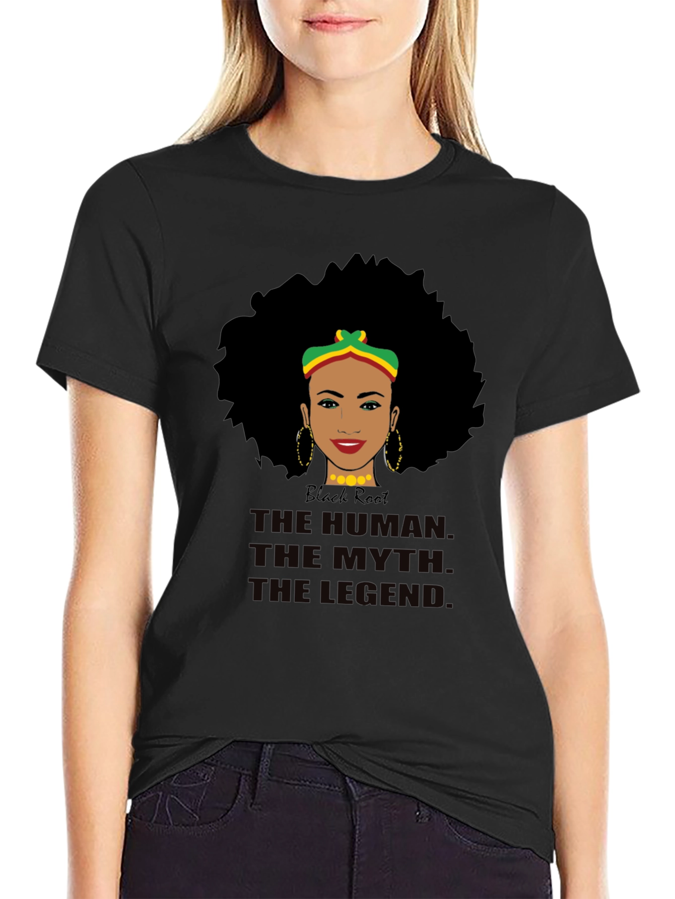 Black Root Legend T-Shirt: Afrocentric Design