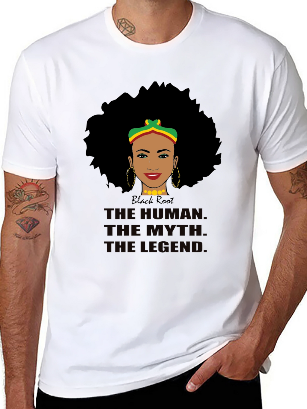 Black Root Legend T-Shirt: Afrocentric Design