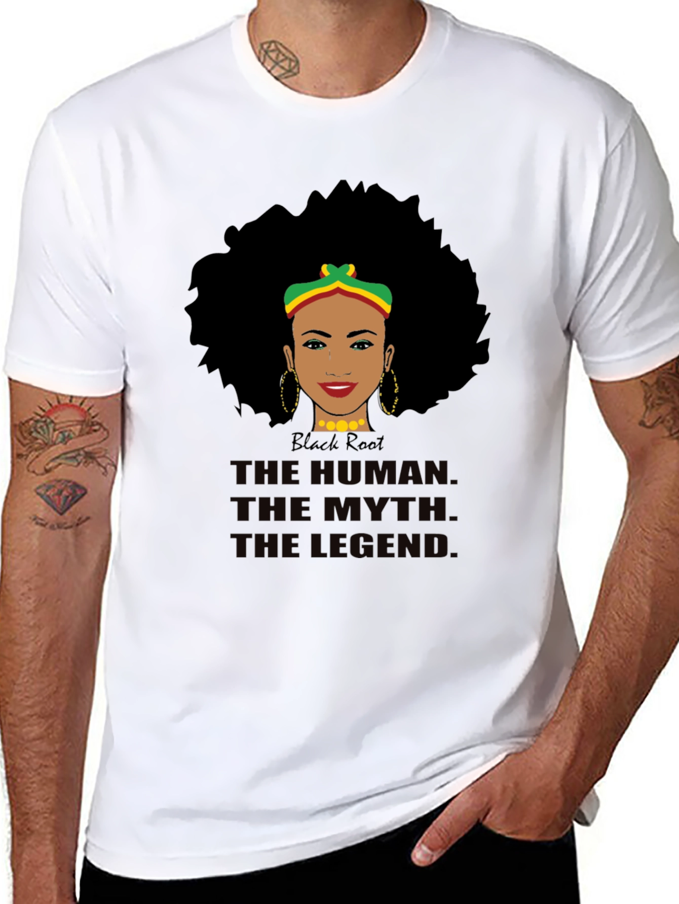 Black Root Legend T-Shirt: Afrocentric Design