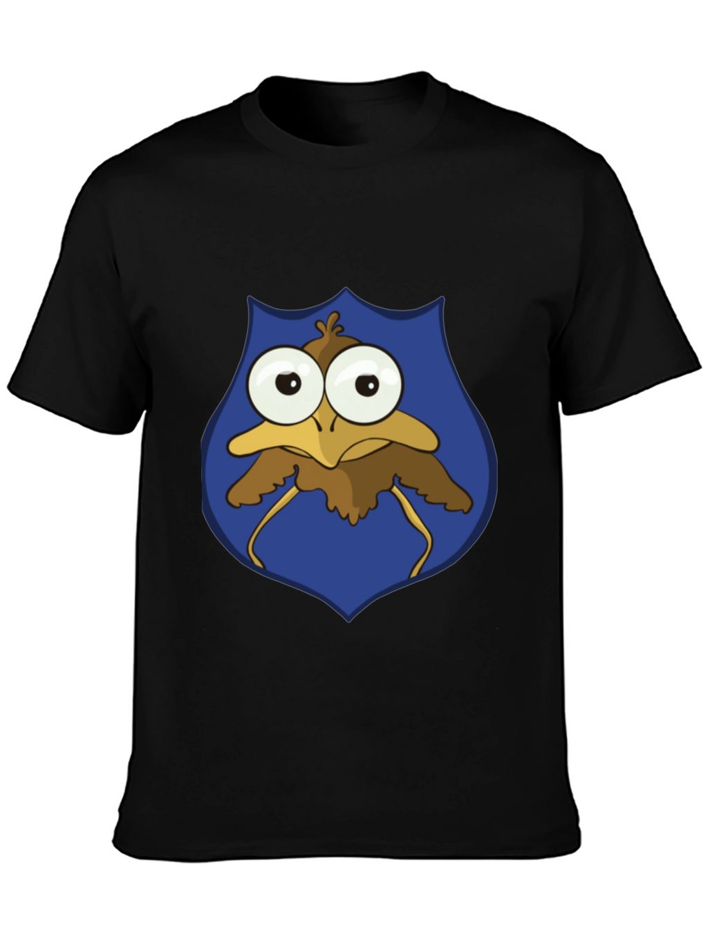 Funny Cartoon Bird T-Shirt - Googly Eyes Graphic Tee