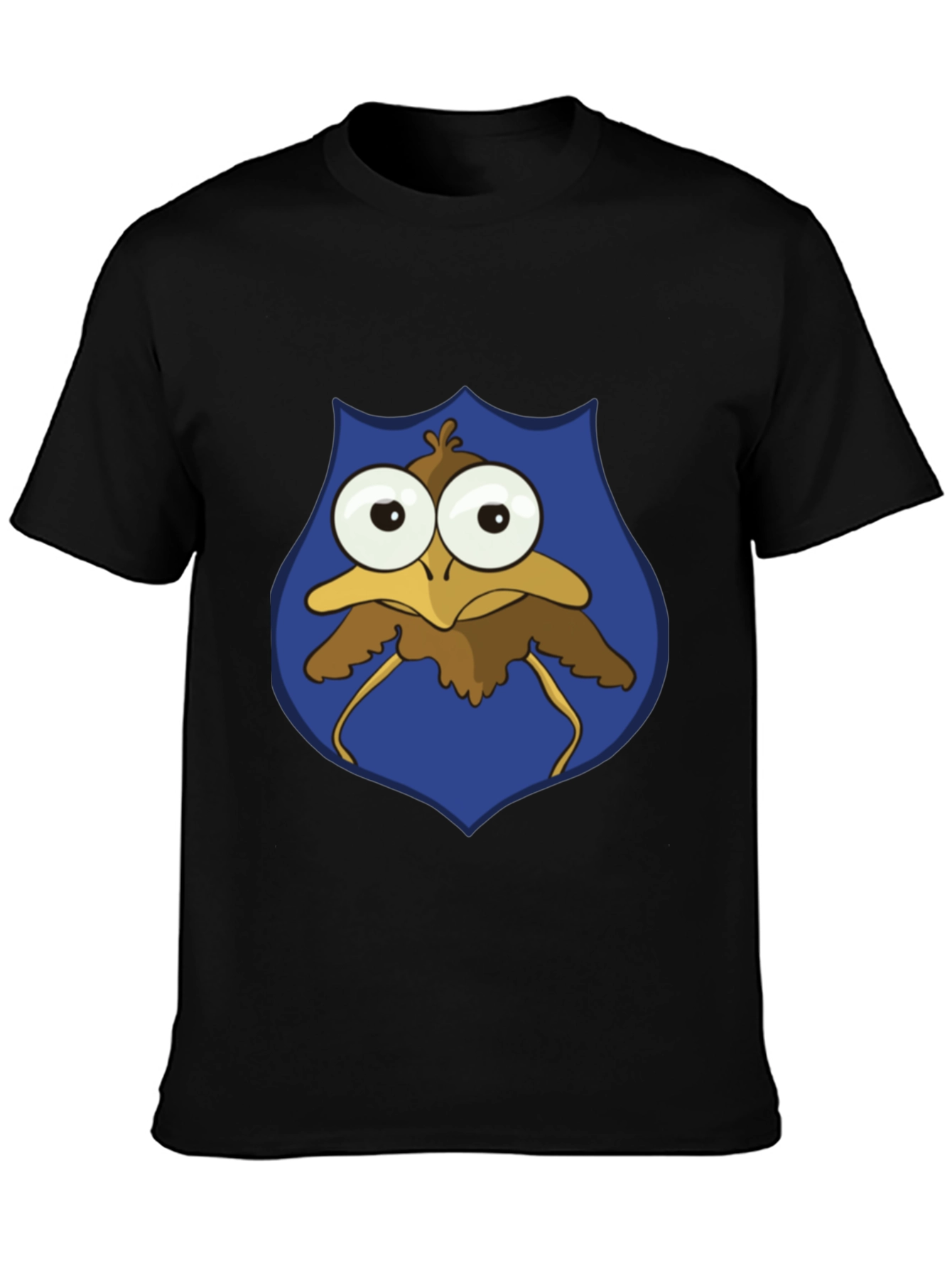 Funny Cartoon Bird T-Shirt - Googly Eyes Graphic Tee