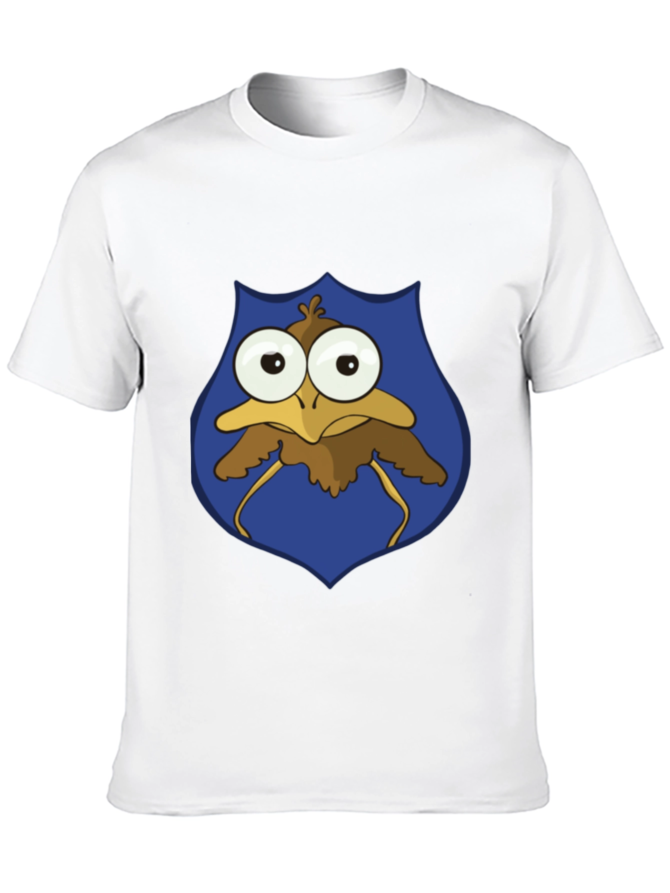 Funny Cartoon Bird T-Shirt - Googly Eyes Graphic Tee