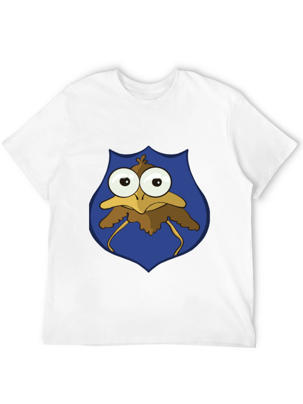 Funny Cartoon Bird T-Shirt - Googly Eyes Graphic Tee