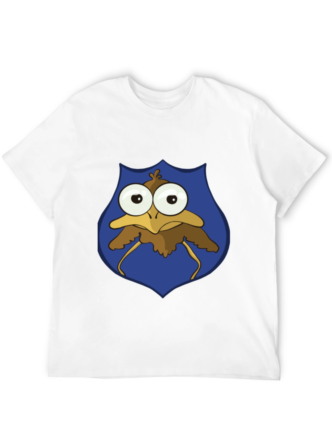Funny Cartoon Bird T-Shirt - Googly Eyes Graphic Tee