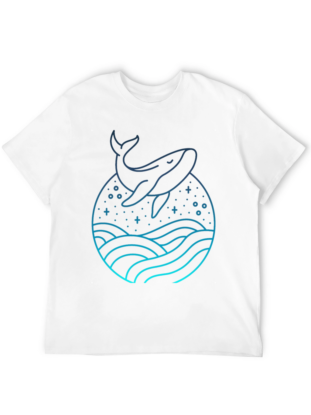 Whale Graphic Tee - Black Cotton Blend