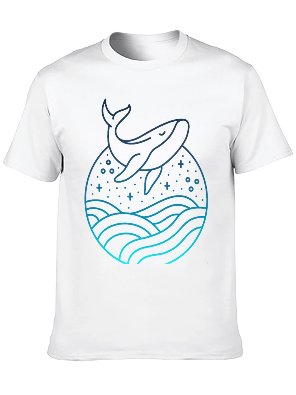 Whale Graphic Tee - Black Cotton Blend