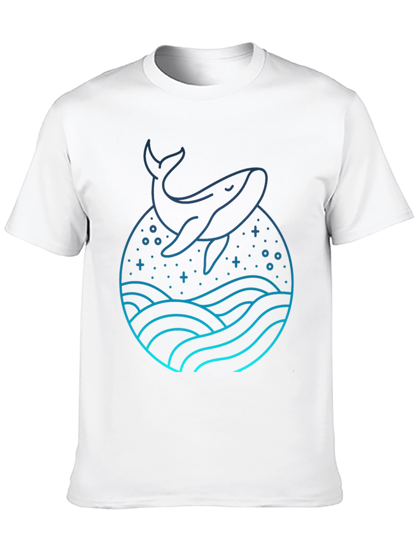 Whale Graphic Tee - Black Cotton Blend