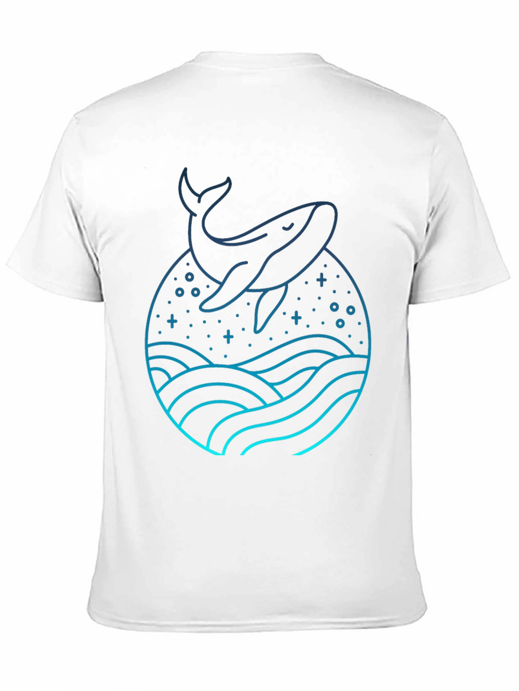 Whale Graphic Tee - Black Cotton Blend