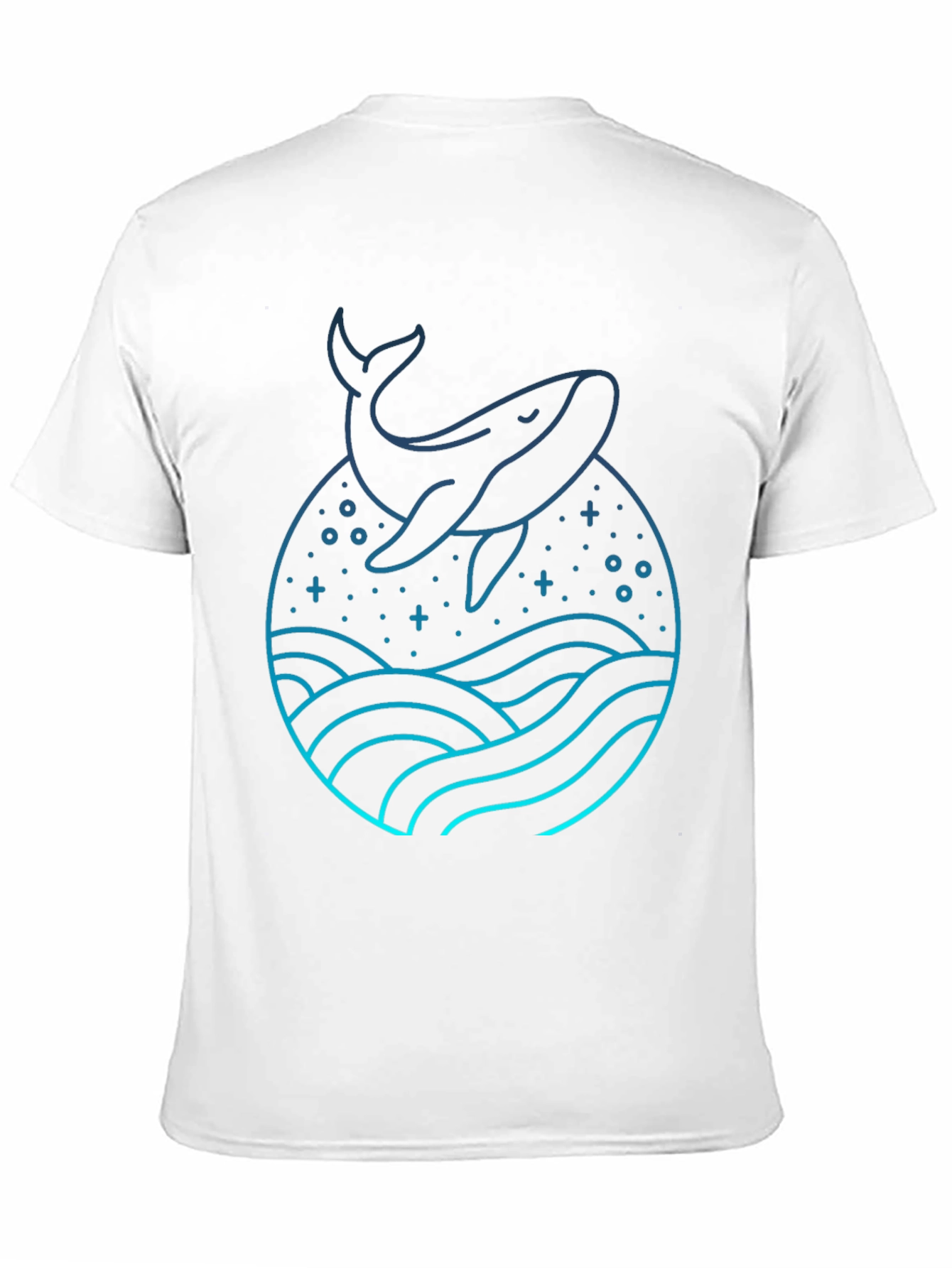 Whale Graphic Tee - Black Cotton Blend