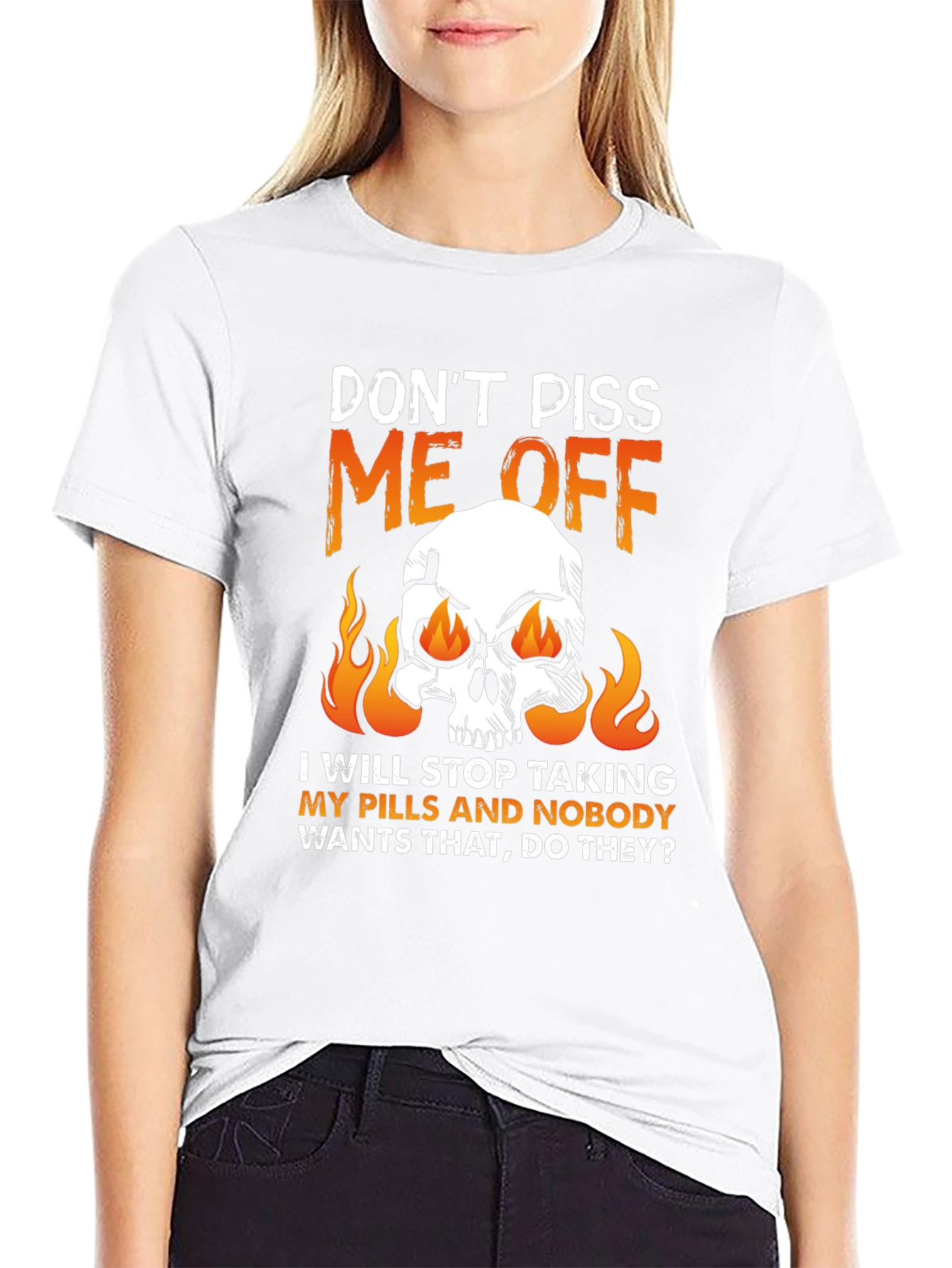 Dont Piss Me Off Skull Graphic Tee