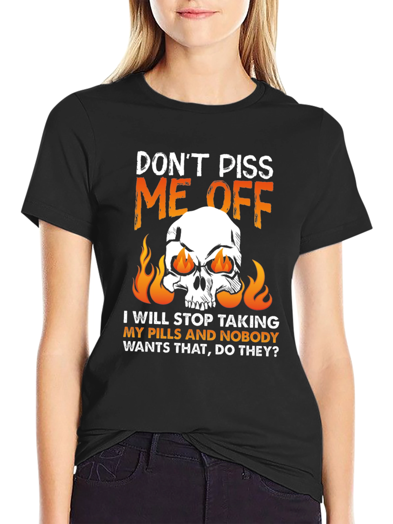 Dont Piss Me Off Skull Graphic Tee