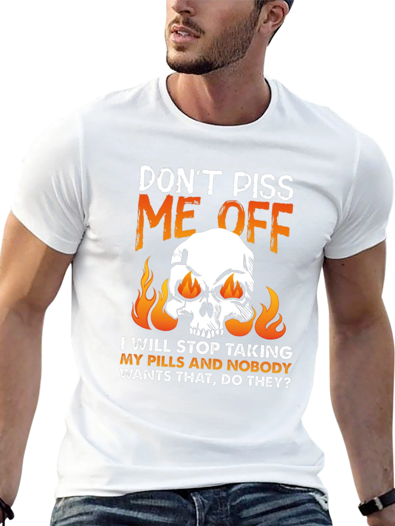 Dont Piss Me Off Skull Graphic Tee