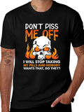 Dont Piss Me Off Skull Graphic Tee