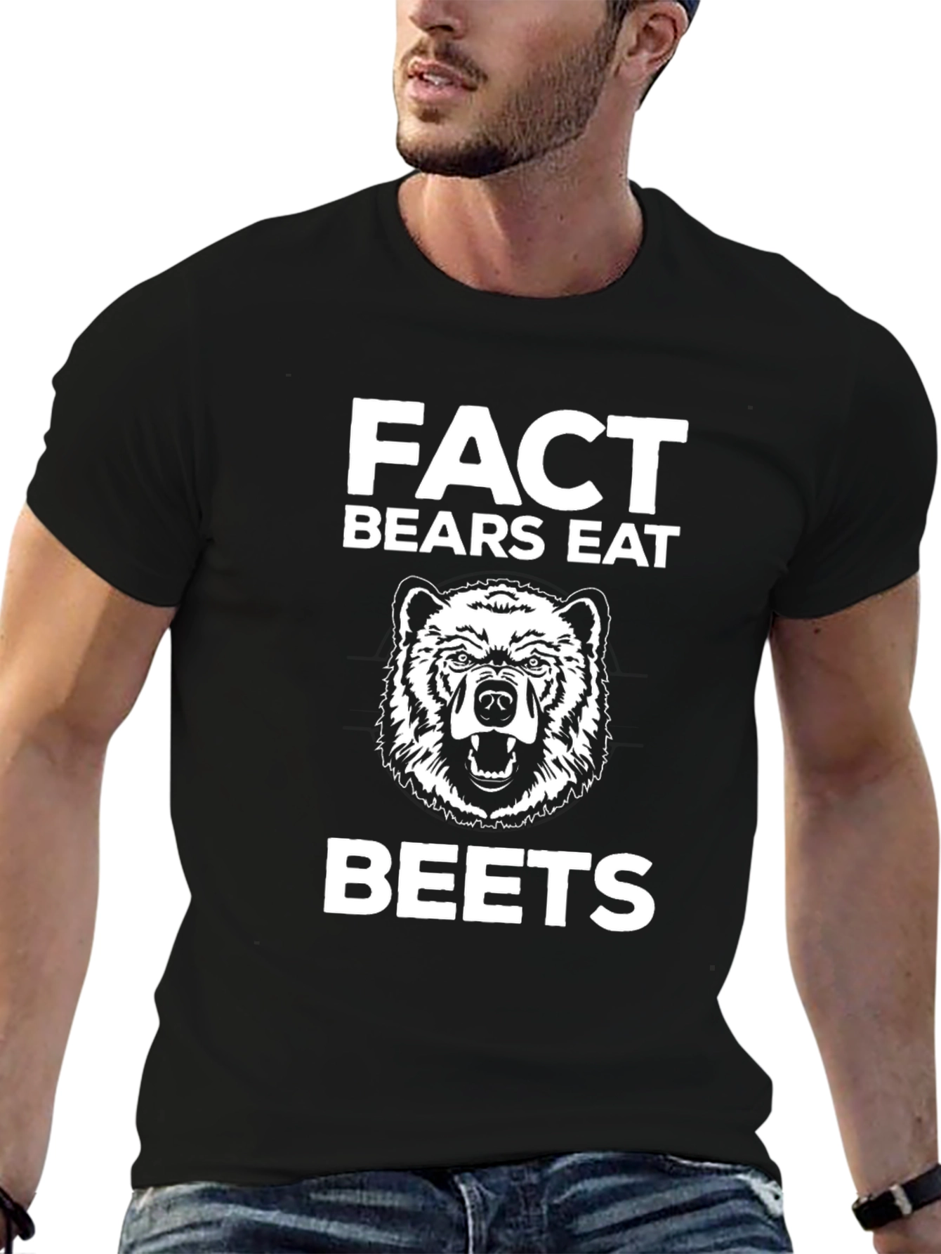 Fact Bears Eat Beets T-Shirt Funny Bear Graphic Tee