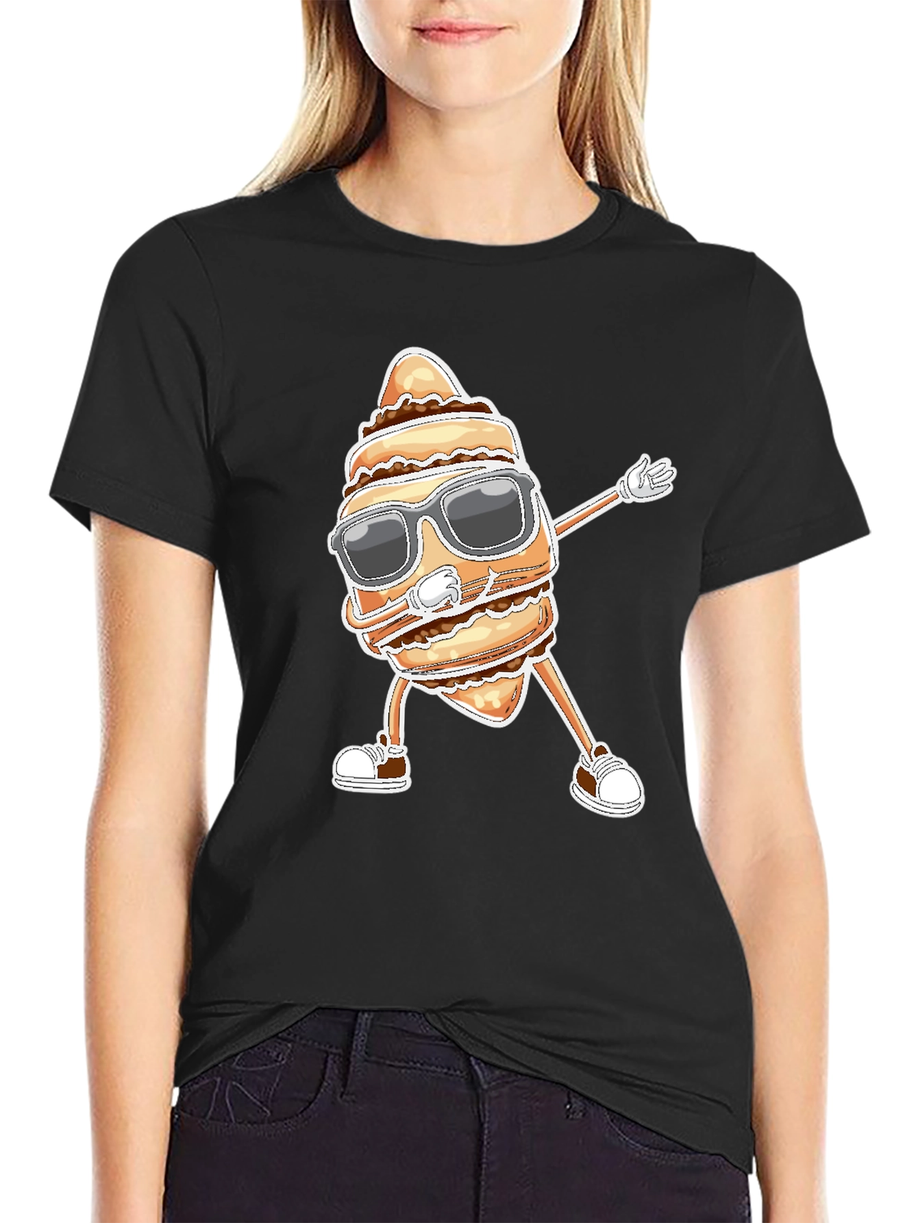 Dabbing Pastry Funny Graphic T-Shirt