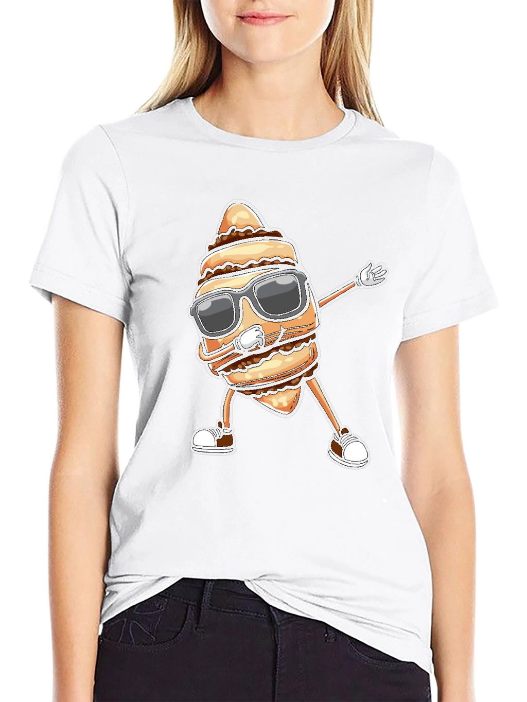 Dabbing Pastry Funny Graphic T-Shirt