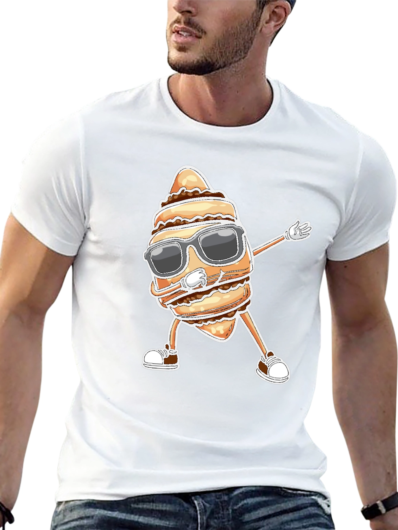 Dabbing Pastry Funny Graphic T-Shirt