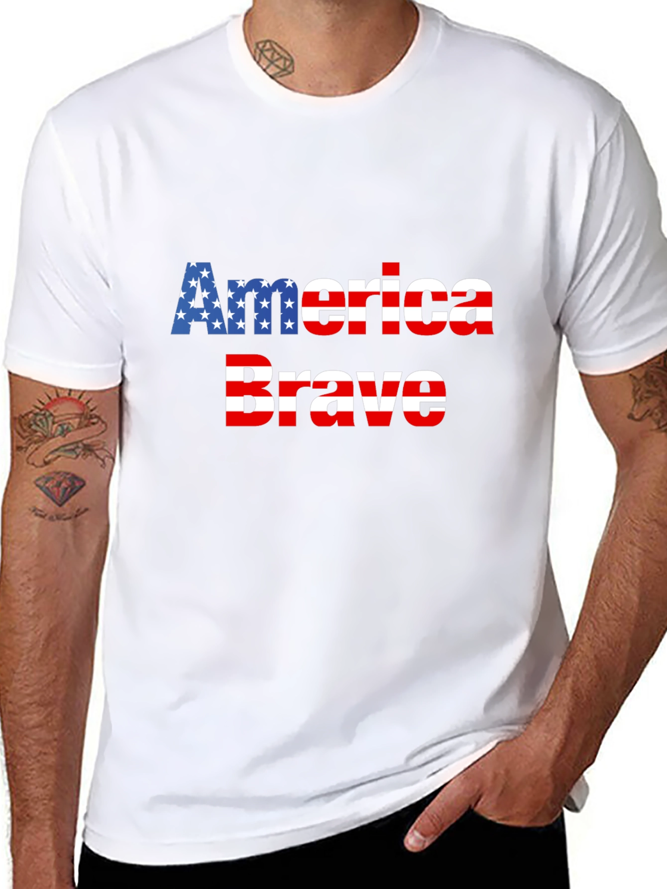 America Brave Patriotic Graphic Tee