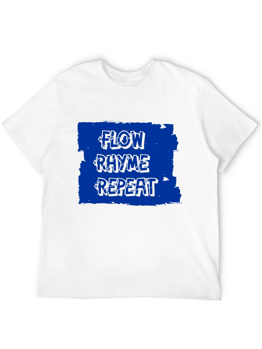 Flow Rhyme Repeat Graphic Tee - Black Cotton T-Shirt