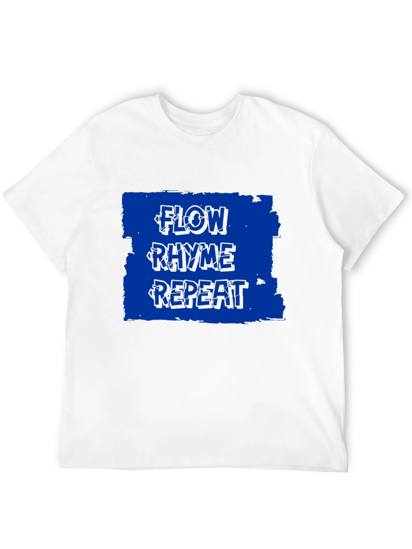 Flow Rhyme Repeat Graphic Tee - Black Cotton T-Shirt
