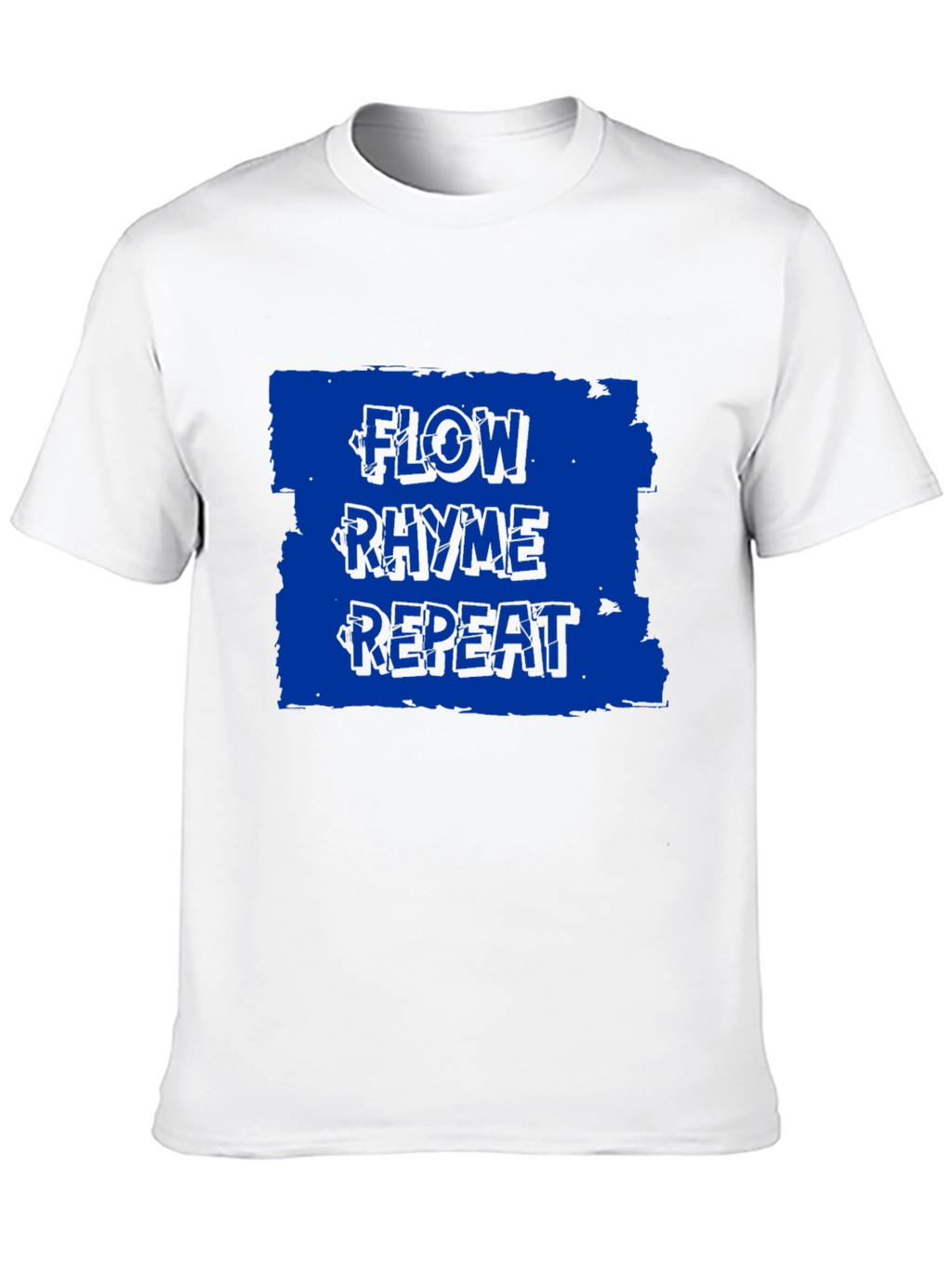 Flow Rhyme Repeat Graphic Tee - Black Cotton T-Shirt